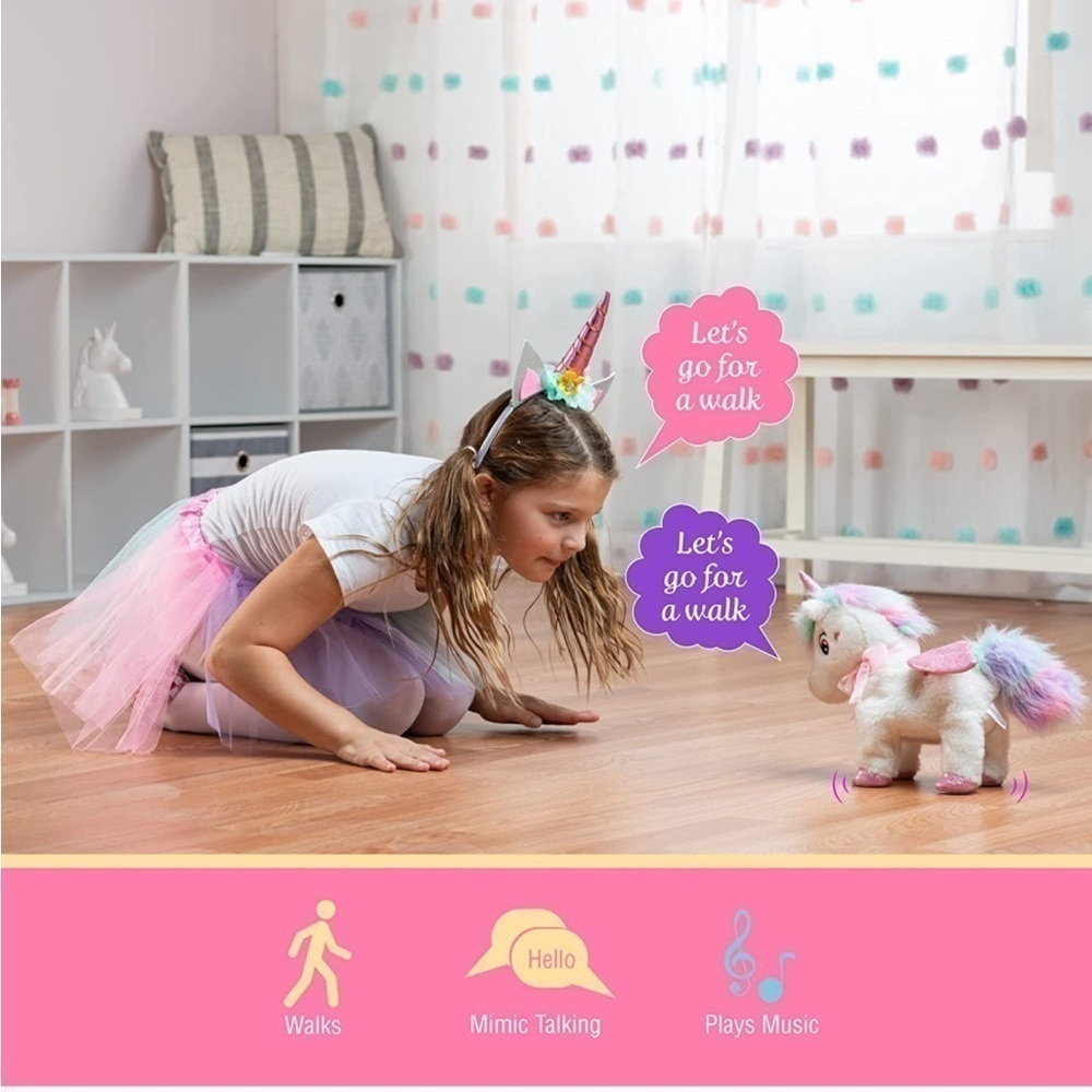 Brand New Girls Unicorn Gift Set Remote Control Plush, Costume, Painting Craft - Picture 10 of 14